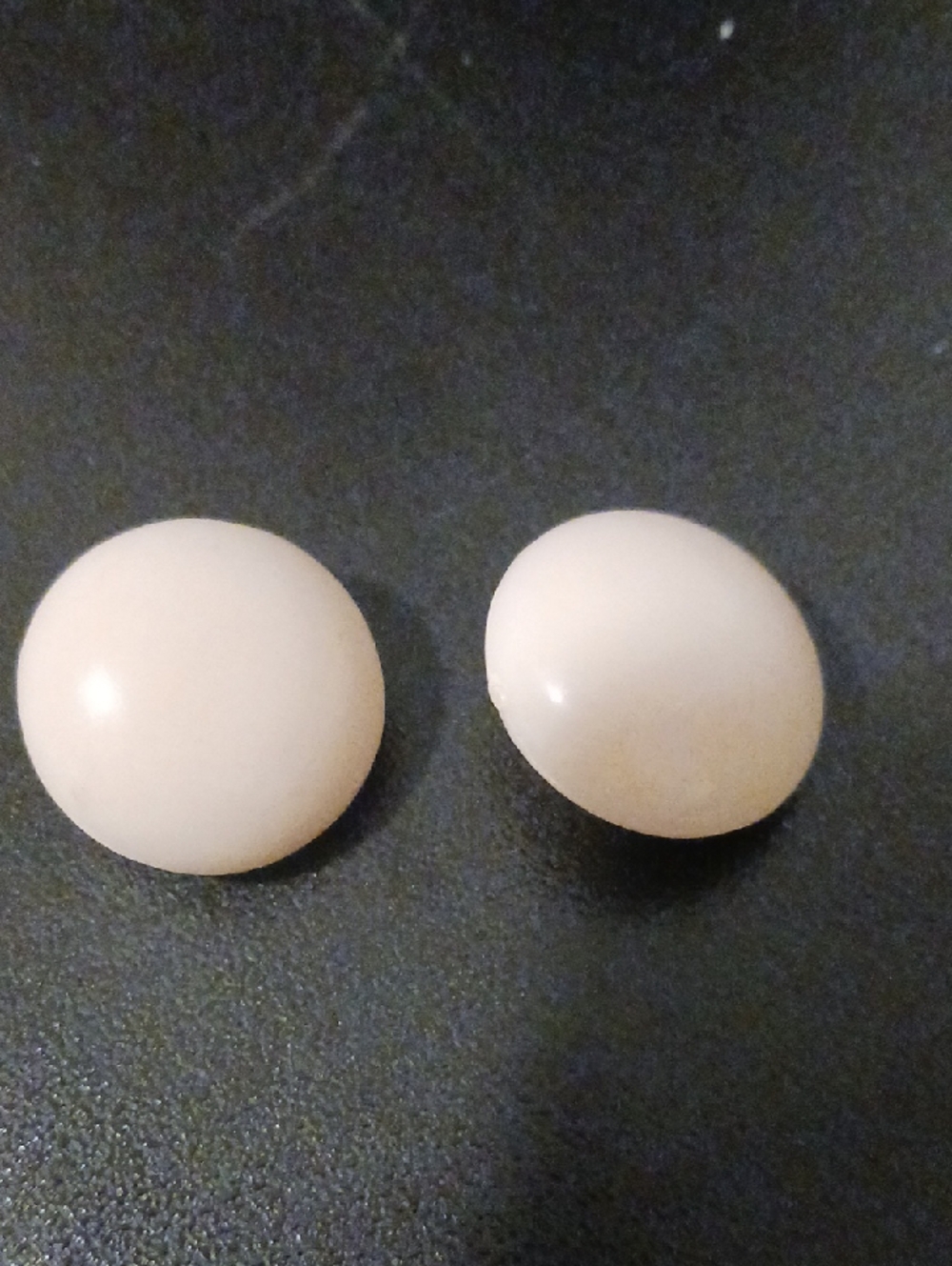 Round Pink Blush Clip-on Earrings - Simple Neutral Design